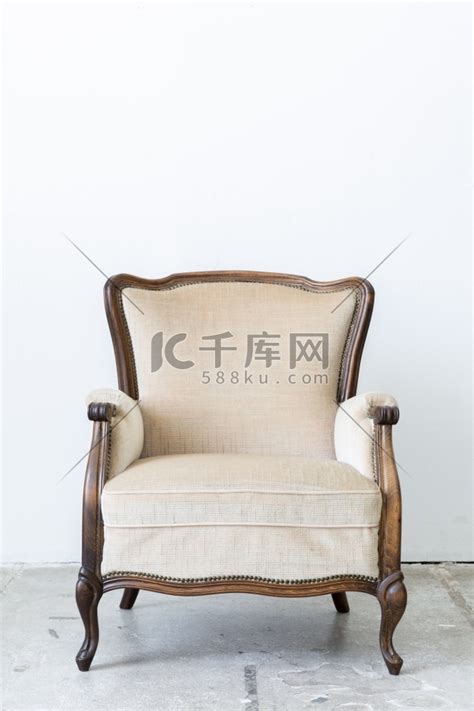 白色复古古典法伯克风格椅子椅子沙发高清摄影大图-千库网