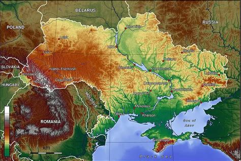 乌克兰地图英文版 - 乌克兰地图 - 地理教师网