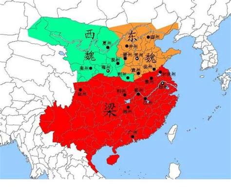 魏晋南北朝地图图片