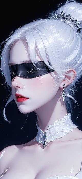 头像古风白毛女生动漫版