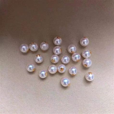 直孔两面光珍珠6-7mm淡水珍珠散珠珍珠串巴洛克异形珍珠