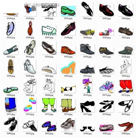 手绘鞋子合辑—各种美观的鞋子其他素材免费下载_红动中国