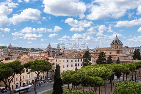 意大利首都罗马城市风光城市天际线高清图片下载-正版图片501551114-摄图网