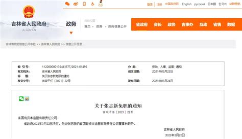 吉林省人民政府最新任免一批干部-中国吉林网