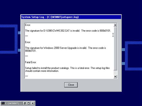 Windows 2000 Build 1964 Error - BetaArchive