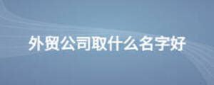 贸易公司取名大全参考-罗浩泰-重庆风水大师