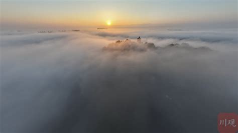 超美！晨雾缭绕的广安神龙山犹如仙境_四川在线