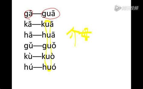 汉语拼音gkh-4三拼音节拼读_腾讯视频