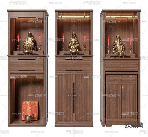中式实木佛龛,神龛,神台柜3d模型下载-【集简空间】「每日更新」