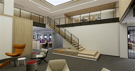 600平米办公室装修案例_效果图-科技与现代|办公室设计-意辰装饰