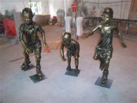 广东广州玻璃钢仿铜跳山羊雕塑儿童跳绳跳马弹弹珠童年童趣树脂摆件小品价格 - 中国供应商