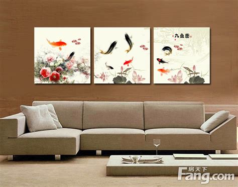 新中式客厅装饰画山水 客厅墙面装饰挂画山水画新中式