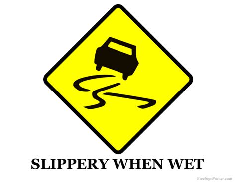 Caution Slippery When Wet Sign - Walmart.com - Walmart.com