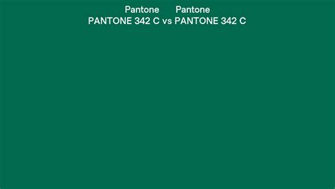 Pantone 342 C vs PANTONE 342 U side by side comparison