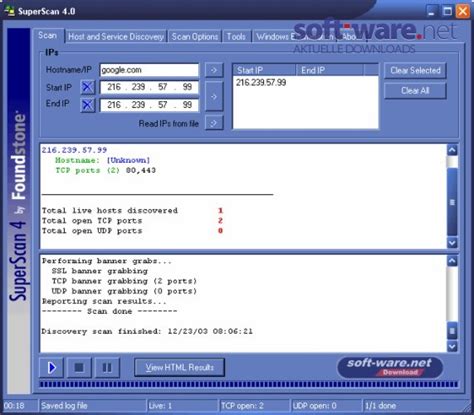 SuperScan - Download (Windows / Deutsch) bei SOFT-WARE.NET