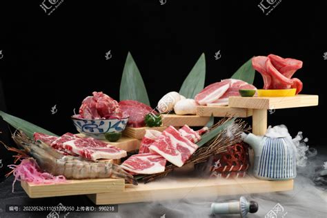 鲜牛羊组合,中国菜系,食品餐饮,摄影,汇图网www.huitu.com