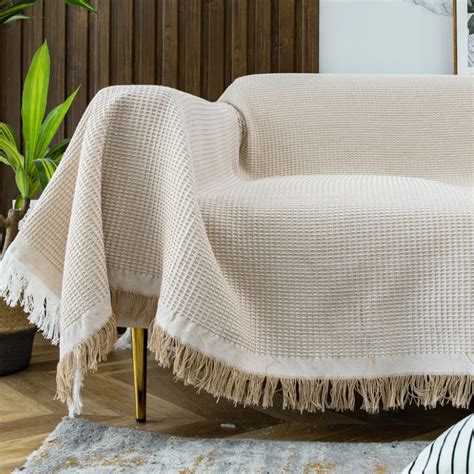 现代简约网红沙发巾INS纯色素雅全盖沙发毯多用途盖布床尾装饰布-阿里巴巴