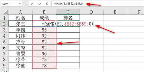 在Excel中如何用Rank函数排序_360新知