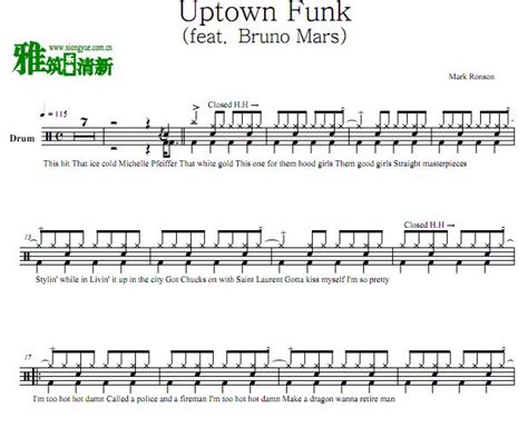 Uptown Funk鼓谱 (feat.Bruno Mars火星哥) - 找教案个人博客