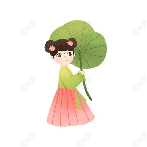 古风荷叶伞头像女生动漫
