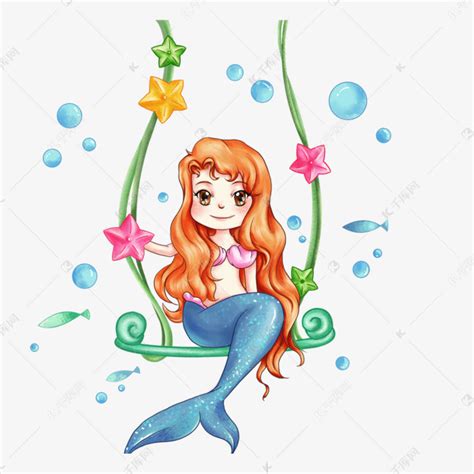 可爱漫画美人鱼图片