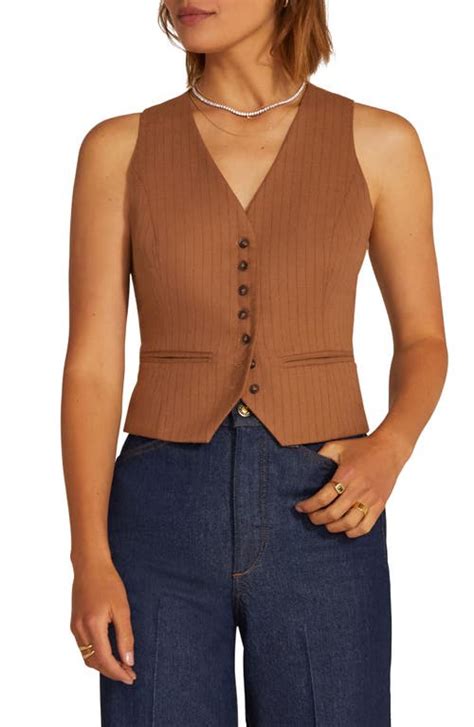 Buy FAVORITE DAUGHTER The Favorite Pinstripe Vest At 40% Off | Editorialist