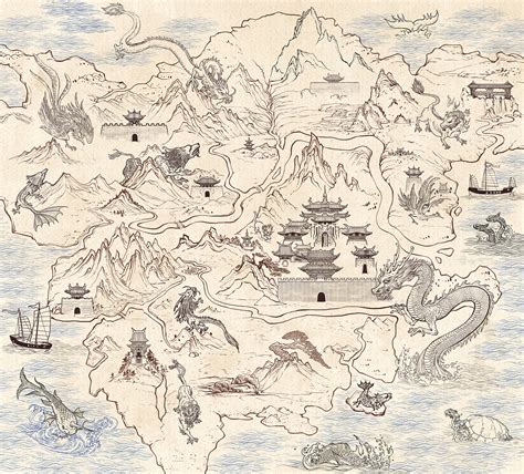 远古中国《山海经》描述的地图 | EHUA PHOTO