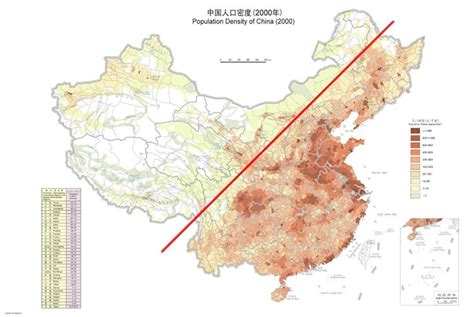 中国人口密度分界线- _汇潮装饰网