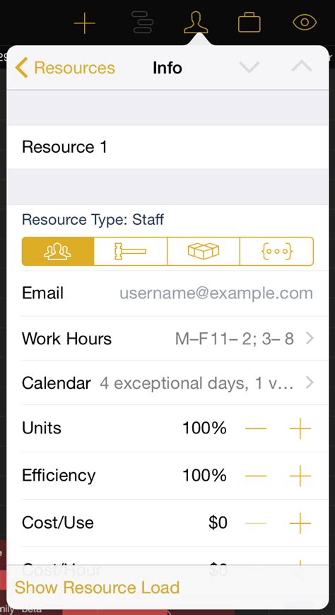 OmniPlan 2 for iOS User Manual - Tutorial IV: Managing Resources