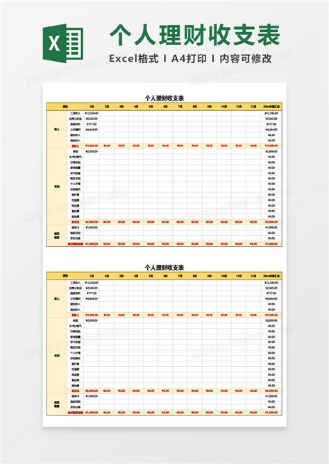 理财表Excel表格模板_理财表Excel表格模板下载_熊猫办公