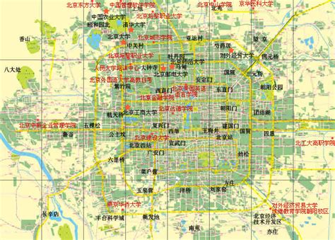 北京高校市区地图
