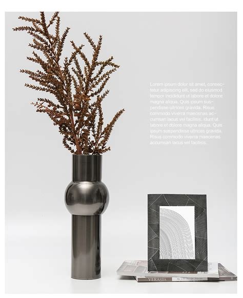 O2极饰 现代极简轻奢金属不锈钢花瓶花器_设计素材库免费下载-美间设计