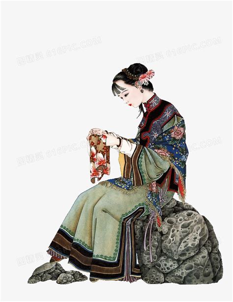 中国古代绣花美女图片免费下载_PNG素材_编号1l0i7jwn1_图精灵