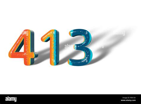 3d number 413 hi-res stock photography and images - Alamy