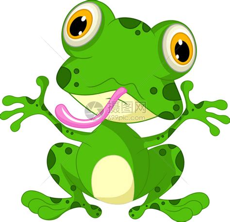 有趣的青蛙卡通坐着的插图高清图片下载-正版图片507317674-摄图网