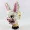 抖音同款血腥兔子面具毛绒cosplay万圣节恐怖兔人面具爱 动物面具-阿里巴巴