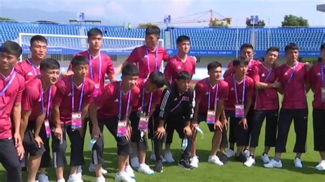 朝鲜男子足球队亚运训练画面_凤凰网视频_凤凰网