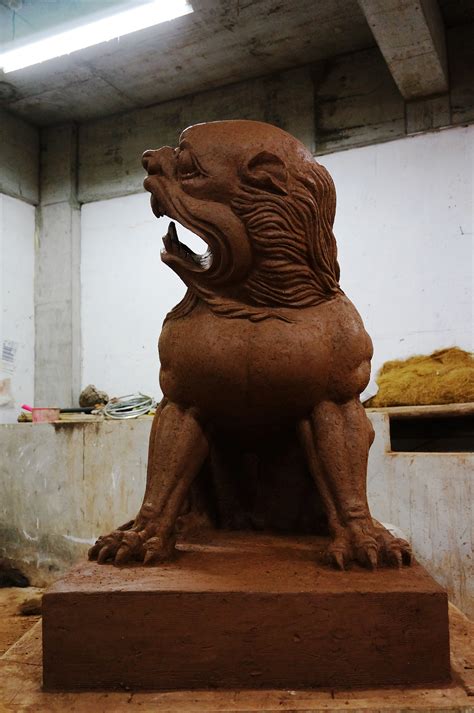 2015 泥塑狮子之二 （定件）|纯艺术|雕塑|曾子雕塑工作室 - 原创作品 - 站酷 (ZCOOL)