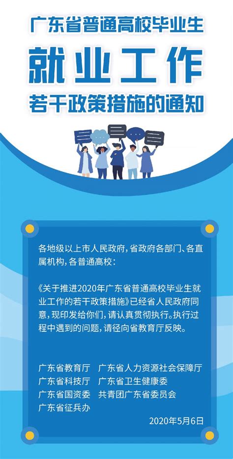 一图读懂《关于推进2020年广东省普通高校毕业生就业工作若干政策措施的通知》- 广州本地宝