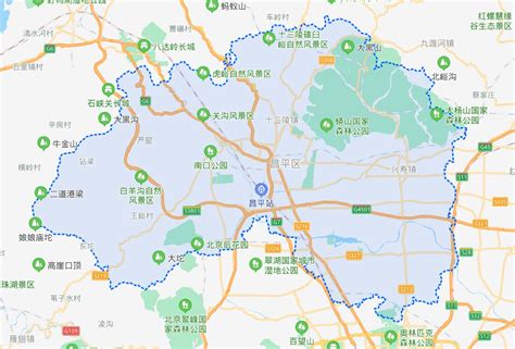 昌平区地图1.1米贴图北京市交通路线行政信息颜色划分高清防水_虎窝淘