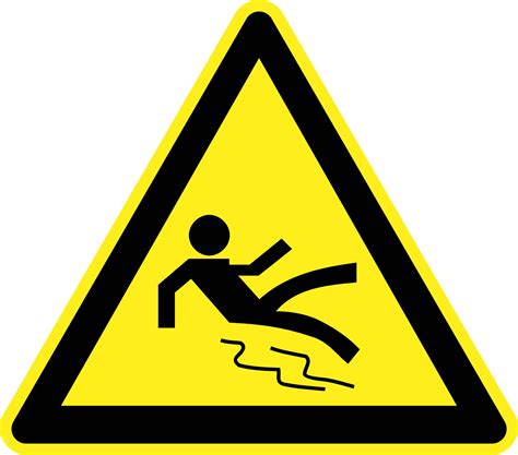 Clipart - Wet and Slippery Warning Sign