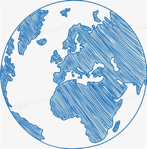 蓝色科技地球地图图片免费下载_PNG素材_编号158ip6891_图精灵