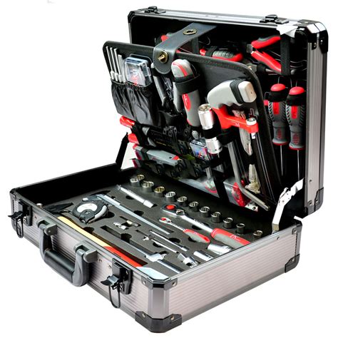 便携式大型铝制工具箱带抽屉存储携带工具箱|