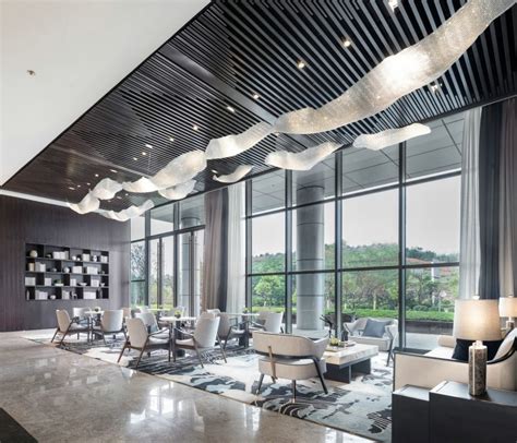 1050平方大型创意办公室装修设计案例效果图_岚禾办公空间设计