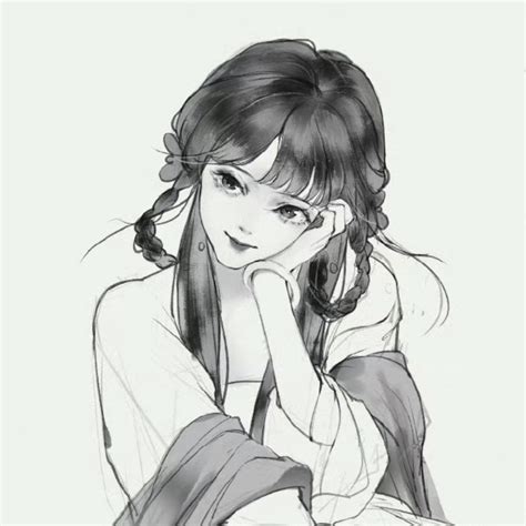 女生白切黑头像古风动漫