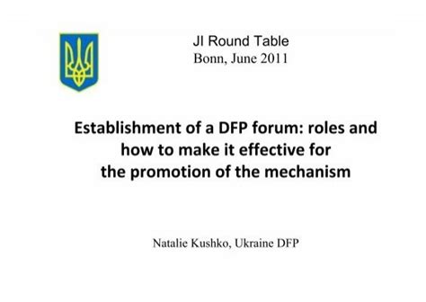Presentation by Ms. Natalia Rushko (DFP Ukraine) - JI