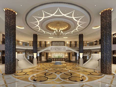 酒店大堂大厅设计案例效果图 - 效果图交流区-建E室内设计网