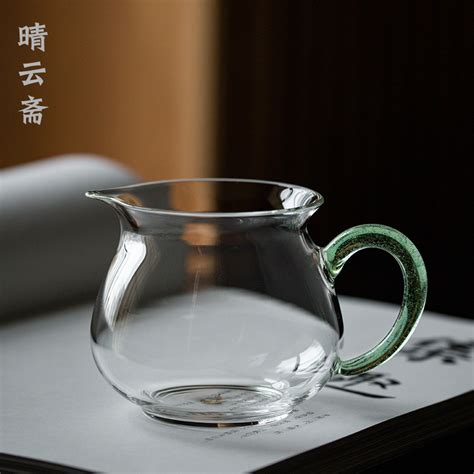 天久璃匠 日本彩把高端玻璃公道杯分茶器家用大号茶海透明高透亮-淘宝网