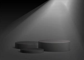 3d realistic empty white podium platform display Vector Image