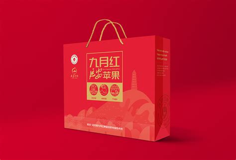 九月红延安苹果包装箱设计_春分品牌设计-站酷ZCOOL